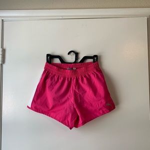 Hot pink Puma athletic shorts